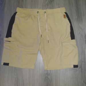 🩳♧Large Tan Khacki Cargo Draw String Shorts♧🩳